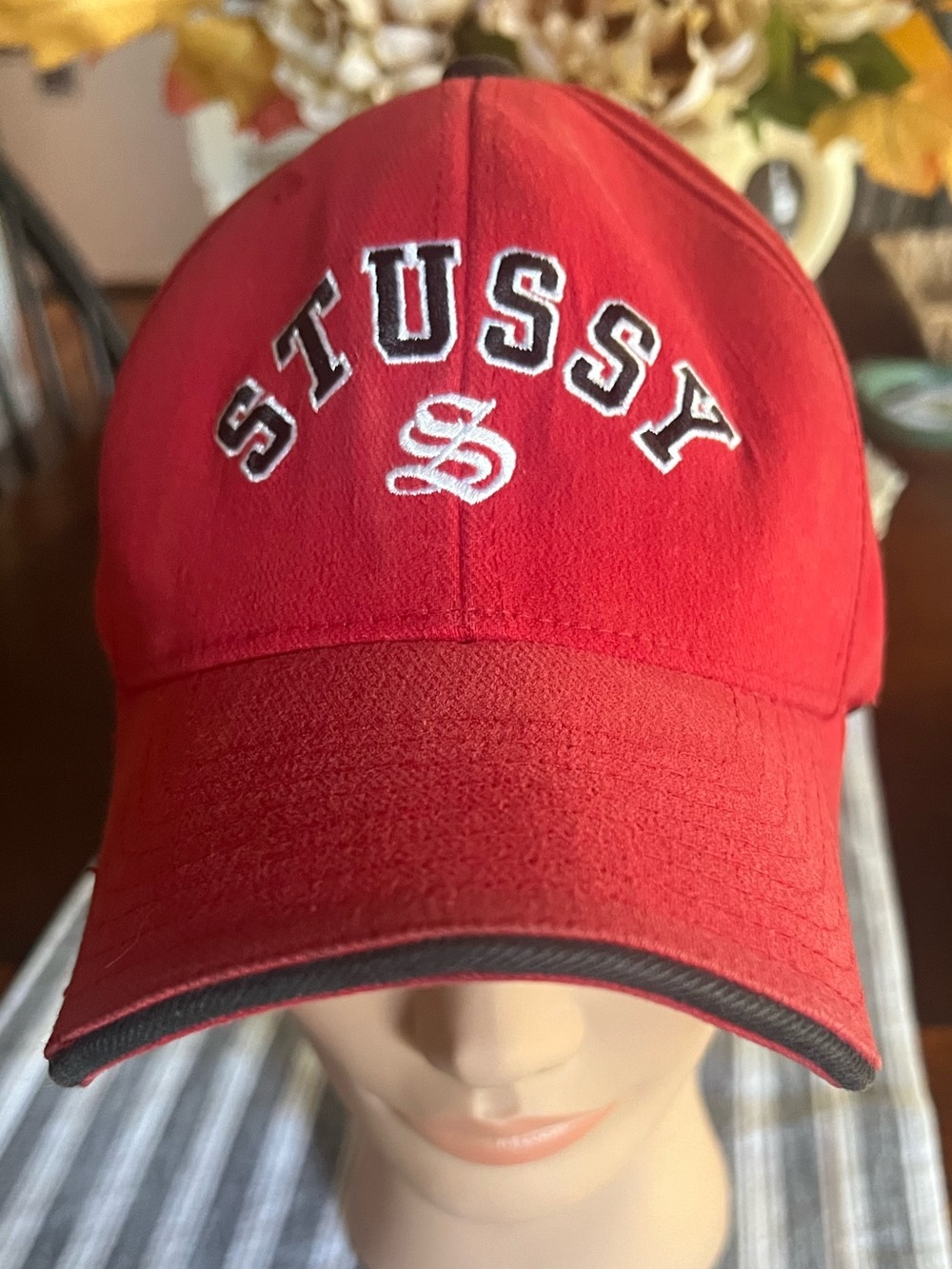 Stussy Red Cap with White Embroidered Logo